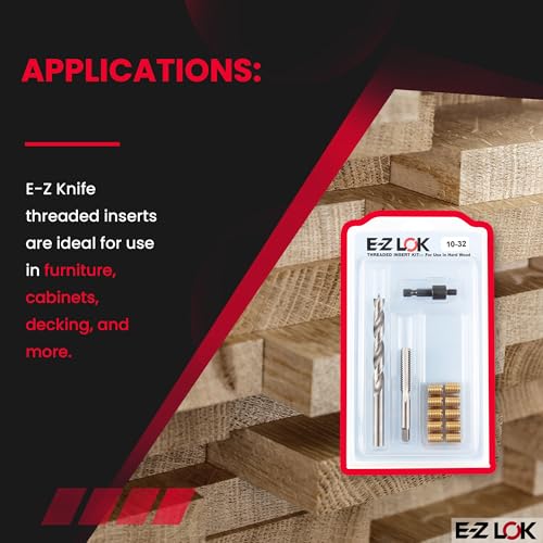 E-Z LOK Thread Repair Kit, 10-32 - size: 10-32, style: Brass