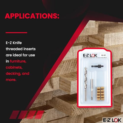 E-Z LOK Thread Repair Kit, 10-32 - size: 10-32, style: Brass