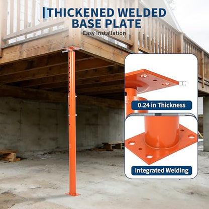 Adjustable House Floor Jack Posts, 2 Pack, 53-93 Inch - size: 53 - 93 in