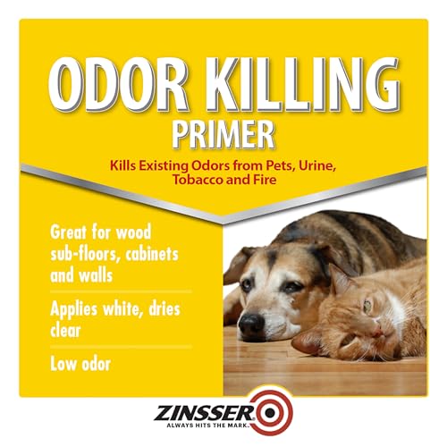 Rust-Oleum Zinsser 307648 Odor Killing Primer, White, Quart - size: 32 Fl Oz (Pack of 1)