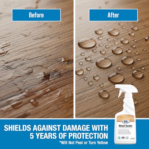 Rainguard Water Sealers Wood Sealer Spray, Penetrating Protection Against Water Damage, Rotting, and Stains, for All Wood Surfaces, Silane/Siloxane Waterproofer, Natural Finish, Ready to Use, 16 oz - size: 16 Fl Oz