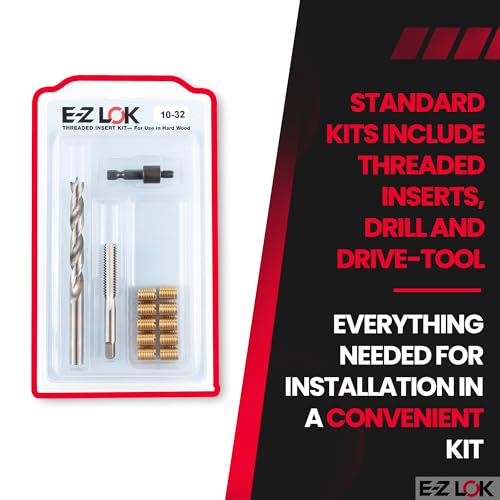E-Z LOK Thread Repair Kit, 10-32 - size: 10-32, style: Brass