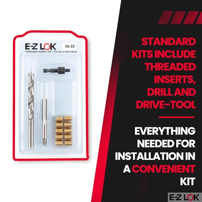 E-Z LOK Thread Repair Kit, 10-32 - size: 10-32, style: Brass