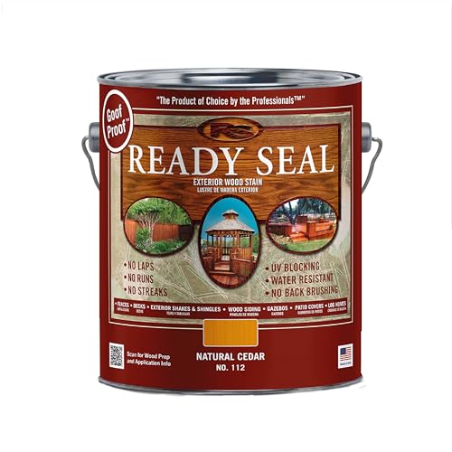 Ready Seal 112 Stain and Sealer, Natural Cedar, 1 gal, Can - color: Natural Cedar, size: 1 Gallon
