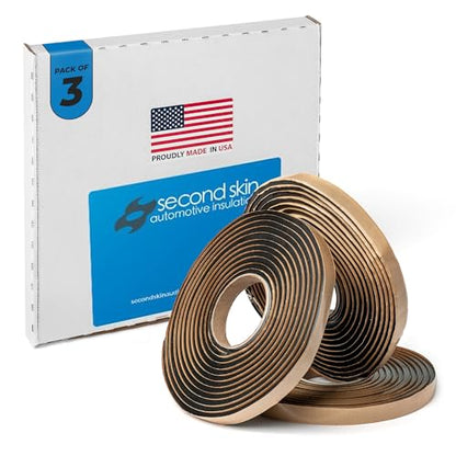 Second Skin Butyl Tape, 3 Roll (20ft x 1/2” x 1/4”), Black Sealant Tape - size: 3 Butyl Tape