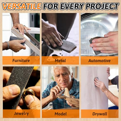 15 PCS Wet Dry Sandpaper 120 Grit Sheets for Polishing & Finishing - color: 120G, size: 9x11 Inch