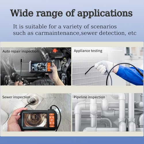 Daxiongmao Endoscope Camera with Light, 1080P HD Borescope - color: Orange