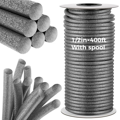 MotiMind Foam Backer Rod for Gap, 1/2 Inch X 400 ft, Gray, 1 Roll - color: Gray, size: 1/2 Inch X 400 ft
