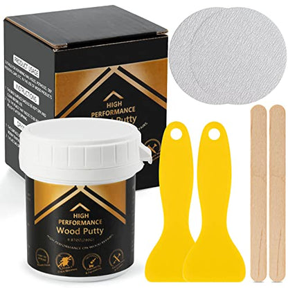 Deuvuo Red Oak Wood Filler, High-Performance Red Oak Wood Putty Kit - Quickly Fix Wood Cracks and Blemishes with Wood Hole Filler - Paintable, Stainable, Sandable & Quick Drying - 9.87 Ounce - color: 9.87oz Red Oak