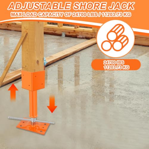 4 Pack 4" x 4" Screw Jack Post, 13.2" - 18.7" Adjustable Shore Jack