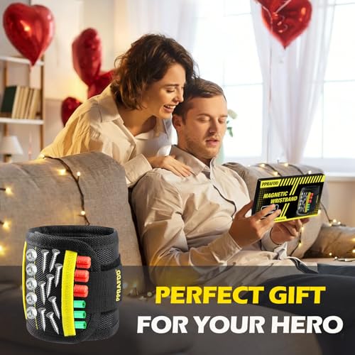 PPRAFDD Magnetic Wristband for Tools, Gift for Men Stocking Stuffers