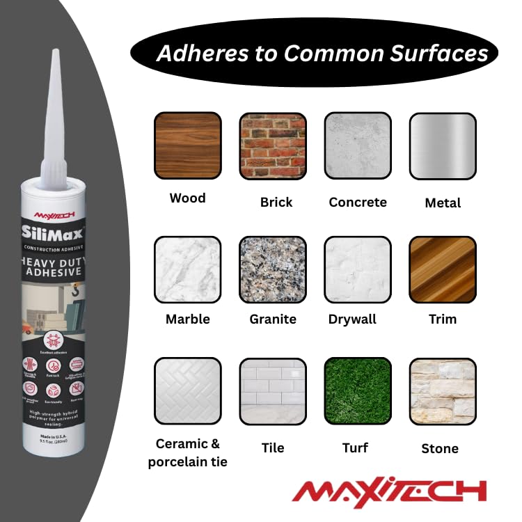 Construction Adhesive Heavy Duty- Industrial Strength Waterproof Adhesive - style: 12-Pack