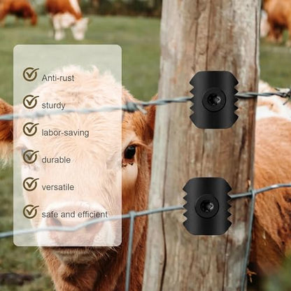 Fence Nail Fixture,Black,1-5/8", 50 pcs - color: Black, size: 1-5/8"
