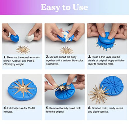LET'S RESIN Silicone Putty, 1LB/40A Mold Making Kit