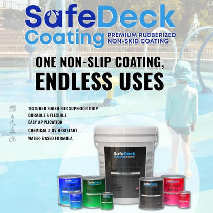 Rubberized Non-Skid Protective Coating - Light Texture Finish (Cannonball Blue, 1 Gallon) - color: Cannonball Blue, size: 128 Fl Oz (Pack of 1)
