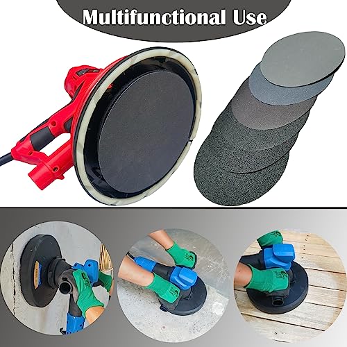 Tonmp 30 PCS 7 Inch Hook-and-Loop Sanding Silicon Carbide Discs Sandpaper - 5 pcs Each of 80 120 240 400 1000 and 2000 Grits Wet/Dry Sander Paper for Random Orbit Sander