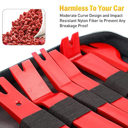 Nilight 19Pcs Auto Trim Removal Tool Set - color: Red, size: 19Pcs