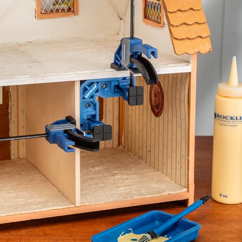 Rockler Clamp-It Mini Assembly Squares 4-Pack - 90 Degree Clamping Squares for Woodworking - Corner Square Clamp for Boxes Drawers Frames, Positioning Squares, Right Angle Clamp Tool.