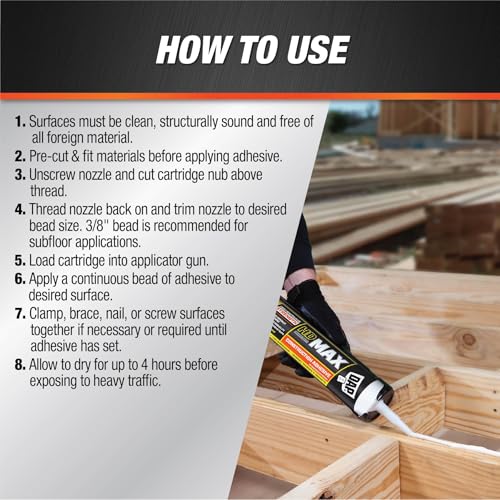 DAP HD Max Construction Adhesive, White, 28 oz (7079827512)