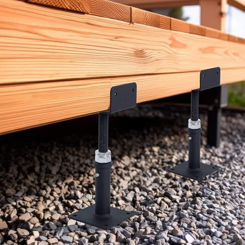4 Pack U-Shaped Floor Jack, Heavy Duty Adjustable Steel Telepost with U-Head for 4x2, 4x4, 4x6 Joists, 6-9 Inch Adjustment Range, Screw Jack Post for Beam Support & Leveling - size: 6-9