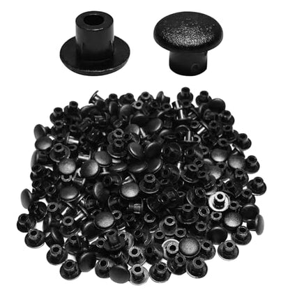 100Pcs 3/16" Plastic Hole Plugs, Black Screw Hole Button Plugs - color: Black, size: 100pcs*0.19"(5mm)