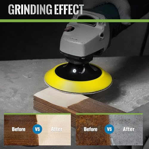 2 Pack 5 Inch Hook and Loop Sanding Pad for Sanding Discs with 5/8-11 Thread and Foam Pad Angle Grinder Drill Sanding Attachment for Wood Metal Working - style: 2 Pack 5 Inch with 5/8-11 Threads