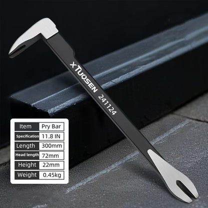 Pry Bar, 11.8" Cats Paw Nail Puller, Mini Crowbar for Home Remolding & Woodworking Prying, Scraping, Lifting, Pulling