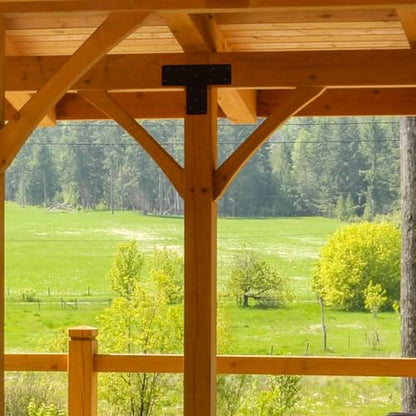 2 Pcs 16.9"x 5" T Post Bracket for Pergola - style: T Post Bracket(16.9"x 5")
