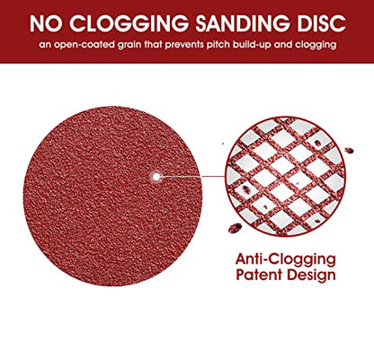 S SATC 5 Inch 8 Hole Hook and Loop Sanding Discs 60 Grit Random Orbit Sandpaper, 150 Pack - style: 150PCS 5 Inch 60 Grit