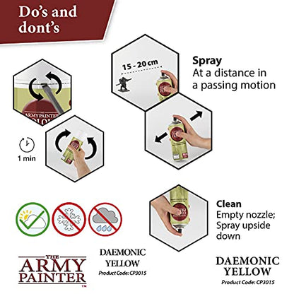 The Army Painter, Colour Primer Daemonic Yellow, 400 ml acrylic spray - color: Daemonic Yellow