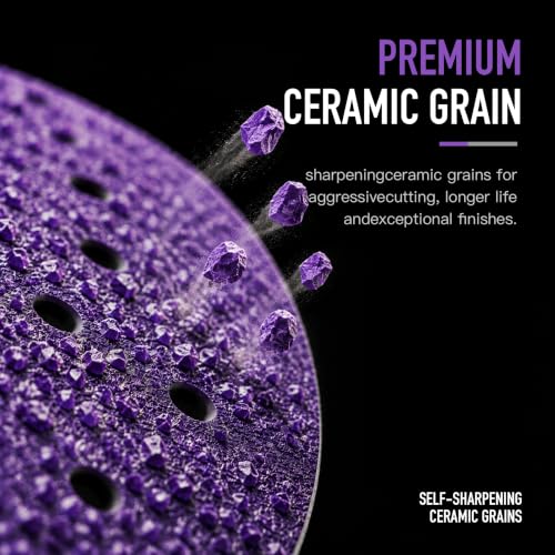 6 Inch 320+ Grit Sanding Discs 50 Pack