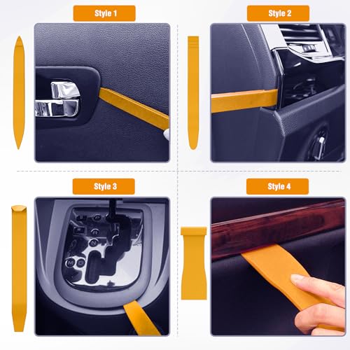 GOOACC 9PCS Auto Trim Removal Tool Kit Yellow - color: 9pcs Trim Removal Tool Yellow