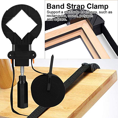 01 Picture Frame Clamp Strap, 6M Adjustable Practical Strap Clamp with 4 Jaws for Woodworking for Cupboard for Drawer for Picture Frame