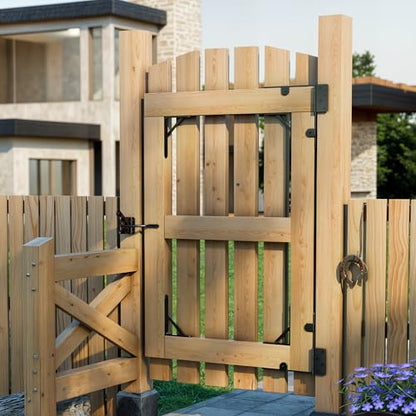 Gate Corner Brace Kit, Adjustable Anti-Sag Hardware for Wooden Gates