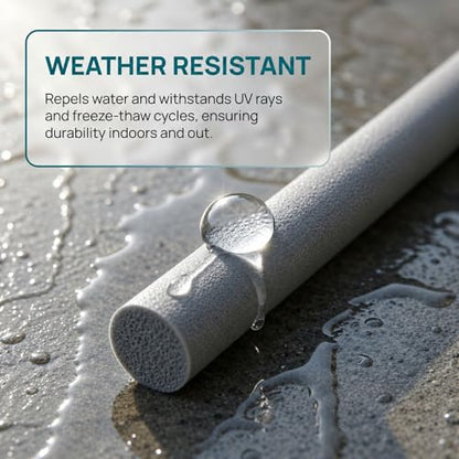 1/4 Inch x 115 Ft EPDM Backer Rod, Weather Resistant - color: Gray