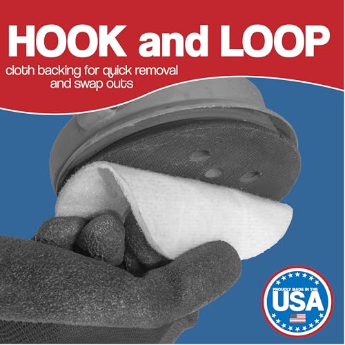 5 Inch Non Scratch Pad Hook & Loop Non Woven Discs White - color: White, size: 5" Round