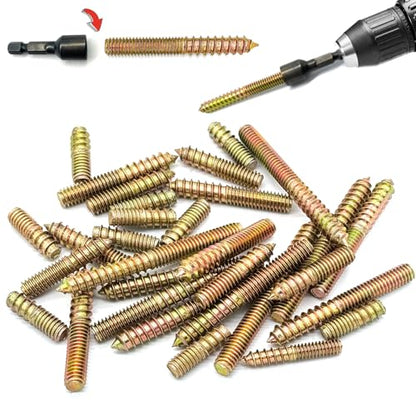 31 Pack 5/16-18" Hanger Bolts 5Sizes 1-3 Inch Include1 pcs Hanger Bolt Driver Double Headed Bolts Wood Dowel Screw Self-Tapping Screw Hanger Bolt for Furniture Screws Wood Screws Double Threaded - size: 5 Size 5/16-18"-30P+Tool