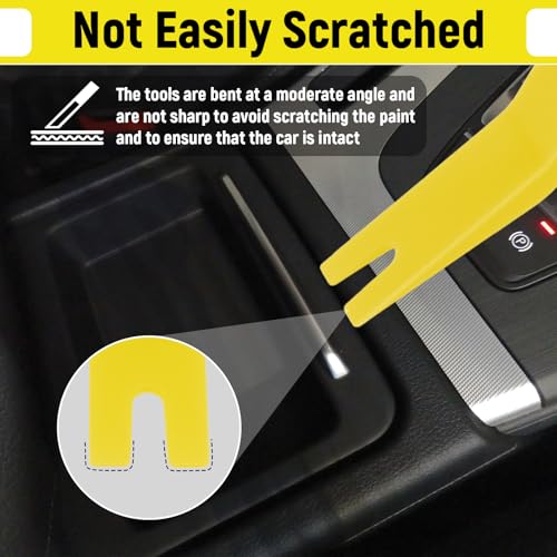 BFXM 5PCS Auto Trim Removal Tool kit,Clip Pry Tools Kit No Scratch Plastic - color: Yellow
