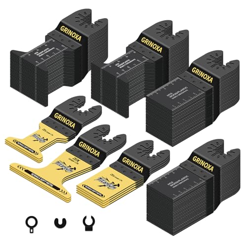 115PCS Multitool Blades Kit, Titanium Metal Multi Tool Blades Cutting Wood - size: 115PCS