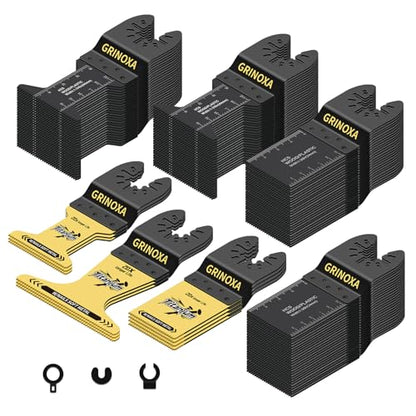 115PCS Multitool Blades Kit, Titanium Metal Multi Tool Blades Cutting Wood - size: 115PCS