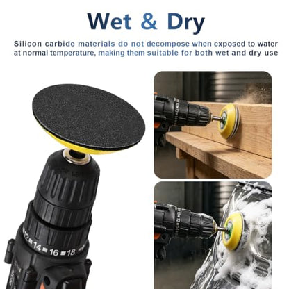 100 PCS 2000 Grit 3 Inch Hook and Loop Sanding Discs