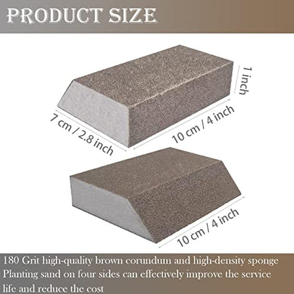 6 Pack Sanding Sponge, 180 Grit Sanding Blocks Assortment,Washable and Reusable for Wood Drywall Metal Home(180 Grit) - style: 180 Grit
