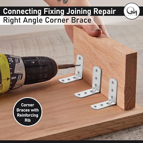 20 Pack Angle Brackets (1.57" x 1.57" x 0.63") – 90° L-Shape Corner Brace Plate Wood Metal Connecting Fixing Joining Repair Support Galvanized Connector - size: 1.57" x 1.57" x 0.63"