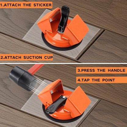 REXBETI Floor Gap Fixer Tool, Plank Gap Repair Kit, Heavy Duty Suction Cup - size: 6