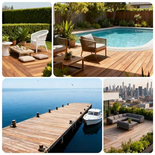 1000 PCS Hidden Deck Fasteners for Composite Decking,Nylon Deck Clips with 316 Stainless Steel Screws&Installation Tool,Universal Hidden Deck Clips for Wood&Composite Boards,Rust-Proof,Easy Install