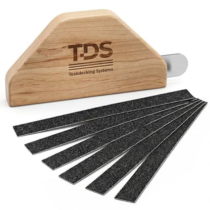 Teakdecking Systems (TDS) Seam Sander Kit - Adjustable Deck Sander 6 Strips - size: 6 Sandpaper Strips