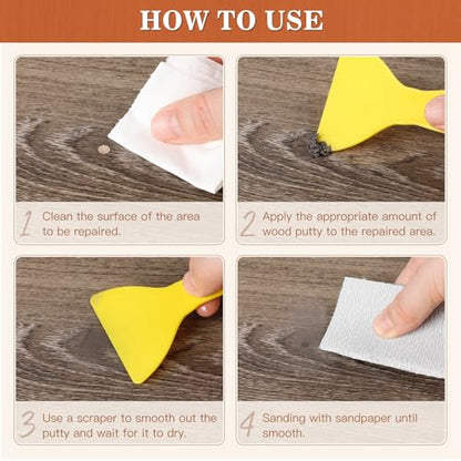 Wood Filler Putty Gray Paintable, Stainable, Sandable Repair Kit 7 Ounce - color: Gray