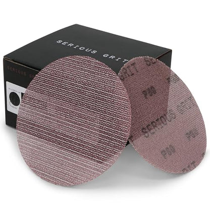 Serious Grit - 5-Inch P80 Grit Ceramic Mesh Sanding Discs - 50 Pack - style: 80 Grit