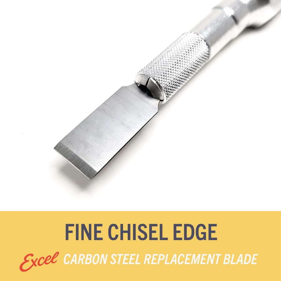 Excel Blades #18 100-Pack Wood Chisel Blades, 1/2-Inch Carbon Steel, USA