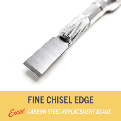 Excel Blades #18 100-Pack Wood Chisel Blades, 1/2-Inch Carbon Steel, USA